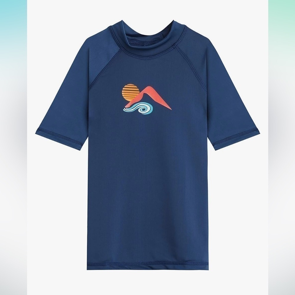 NWT Kanu Surf Girls Karlie Upf50Sun Protective Rashguard Swim Shirt navy large